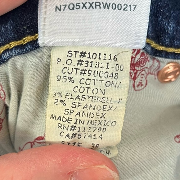 NWT True Religion Bartack Skinny Jean With Flap - Picture 12 of 12